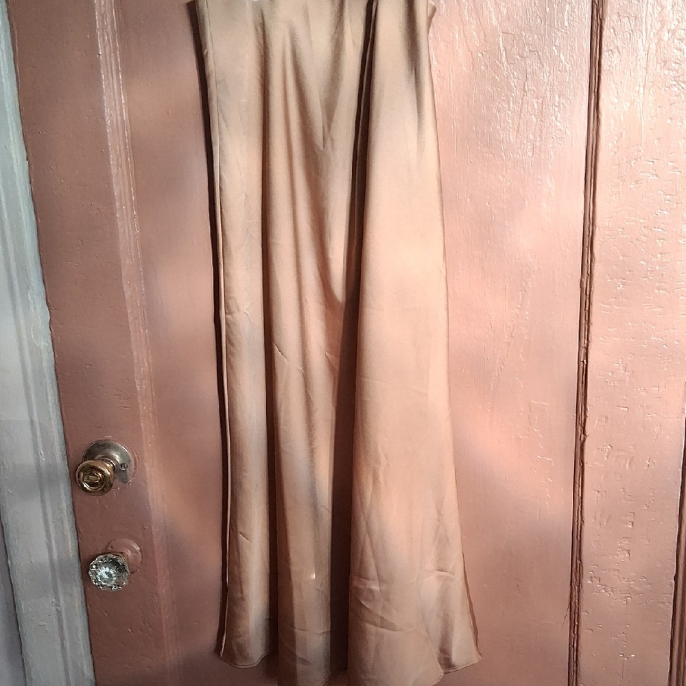 Ann Taylor Blush Satin Maxi Skirt